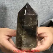 0.96LB Natural Smokey Citrine Quartz Obelisk Quartz Crystal Point Wand XA3019