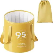 Generic Collapsible Bucket Foot Bath Tub Bag Foot Soaking SPA Bucket Foot Soaking Bath Bucket for Bedroom, Yellow