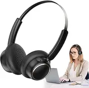 Wireless Headset, Wireless Headset Noise Canceling, Metal Earphones Comfortable Audio All-Day Use for Gym Commuting Running Cycling Entertainment