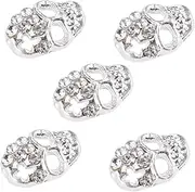 Beatifufu DIY Skull Nail Gems Stickers 10pcs Halloween Skeleton Nail Decal Rhinestones Manicure Art for Women