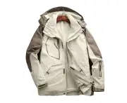 Winmax Mens Waterproof Ski Jacket Warm Winter Snow Coat Hooded Raincoat-White