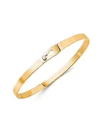 dinh van 18K Yellow Gold Serrure Bangle Bracelet with Diamonds