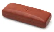 NEW Dicaprio Clam Shell Hard Eyeglasses Glasses Case Brown w/ Microfiber Cloth