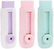 2Pcs Multicolor Retractable Eraser Slide Erasers Bulk Cute Pencil Erasers Aesthetic Erasers Drawing Eraser Push Pull Eraser Back to School Supplies for Office Small in Size and Light in Weight