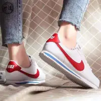 在飛比找蝦皮購物優惠-耐吉 情侶鞋 Nike Cortez 真皮男女經典阿甘跑步鞋