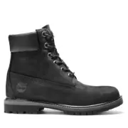 Timberland Women's 6-inch Premium Waterproof Boot Size 11 - Black Nubuck