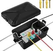 Large Weatherproof Electrical Box (32 x 21.2 x 13.2 cm), IP54 Waterproof Extension Cord Cover, Wall-Hangable, Protect Outlet, Plug, Socket, Timer, Power Strip, Holiday Light Decoration (L)