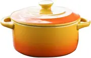 Japanese-Style Soup Bowl Bowls with Handle, Solid Color Wave Point Lovely Student Dorm Room with Member Instant Noodles Large Ceramics Tableware-L