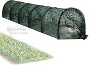 Raised Garden Bed Mesh Netting,Mesh Plant Covers with Garden Hoops - Greenhouse Growing Protection Tunnel Screen for Flowers Fruits Vegetables Cucumber Tomato Chilly Strawberry