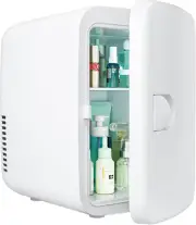 Mini Fridge, 4 L/6 Cans AC/DC Small Refrigerator for Skincare, Portable Cooler a