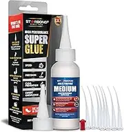 Starbond 2 oz. Medium CA Glue (Premium Cyanoacrylate Super Glue) for Quick Glue-ups, Woodworking, Woodturning, Hobby Models