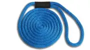 Solid Braid Nylon Dock Line 5/8" x 50' Floats Non-Fading / USA Made - ROYAL BLUE