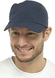 [Tom Franks] Lightweight Cap with Folding Peak Blue, Blue, One size