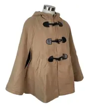 NASTY GAL PIN UP 50'S VINTAGE RETRO CAMEL BRITISH CAPE PONCHO JACKET ONE SIZE