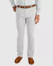 NWT JOHNNIE-O $178 TERRY STRETCH 5-POCKET PANT IN QUARRY SZ 35/34