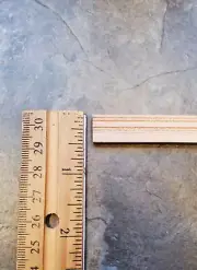 Dollhouse Baseboard Trim or Molding with Wire Channel 1/2" wide x 18" 1:12 Scale