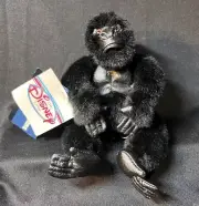 Disney Mighty Joe Young Plush Vintage Mini Bean Bag Plush 8" Gorilla Stuffed NWT