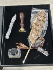 Luxury Quill Pen and Ink Set with Seal Wax Stick