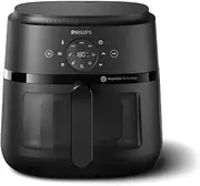 [Philips] Air Fryer 2000 Series 6.2L - 1700W Power, Cooking window, RapidAir technology, Digital touchscreen, 13 cooking options, Up to 90% less fat, Black (NA230/00)