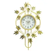 Decorative Abstract Design Metal Round Gold Frame Wall Clock 95*50 cm