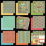 Graphic 45 Bohemain Bazaar Collection Scrapbook Paper 12x12 5pc WHOLESALE INDIA