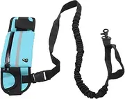 Dog Running Leash Belt Bag, Multipurpose Elastic Hands Waist Pet Running Leash Reusable Detachable Zippered Pocket for Pet Supplies for Exercise (Sky Blue)
