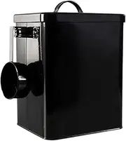 Generic Pet Food Storage Container Pet Food Dispenser Food Bin Airtight Storage Container Cereal Rice Bin for Indoor Outdoor Travel, Black