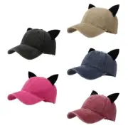 Subculture Kitten Ears Baseball Hat for Exercise Soccer Running Sports