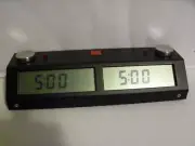 Black Chronos Chess Clock (w/silver touch sensors) + Black Chronos Case/Bag