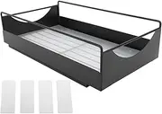 Pull Out Cabinet Organizer, Slide Out Pantry Shelves, Carbon Steel Sliding Drawer Storage, Roll Out Cabinet Shelf Storage Drawers for Kitchen, Bathroom, Pantry, Home (Black)