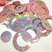 Pink Large Round Sequins 50mm Circle Flat Sequin Garments Crafts Decoration 50g