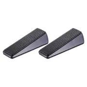 2 Pcs 1.3" Door Stopper for Bottom Door Stop Wedge Non-Slip, Zinc Alloy Grey