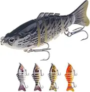 Hogvinnatil Trout Fishing Lure, Natural Bait with Realistic Look, Multifunctional Robot Bait with Realistic Movements for Lake, River and Sea