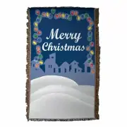Christmas Lights Woven Blanket