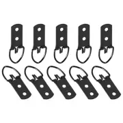20Pcs 52mm x 20mm D Ring Picture Hangers Frames Hanging Hanger Hooks Black