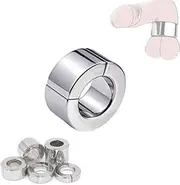 Penis Ring Stainless Steel Testicle Stretcher Scrotum Ring Penis Strength Training Ball BDSM Bondage Testicle Ring Weight BDSM Toys for Men (C(30mm,495g))