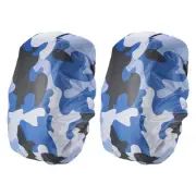 8-15L Waterproof Rucksack Cover, 2 Pack Backpack Rain Cover, XS, Blue Camo