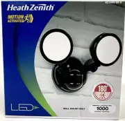 Heath Zenith Globe Twin Head Security Light - Integrated LED - 180° Motion BLACK