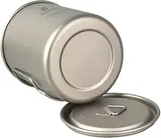 GANAZONO Foldable Titanium Camping Cup with Lid Lightweight Water Mug for for Travel and Easy to Carry