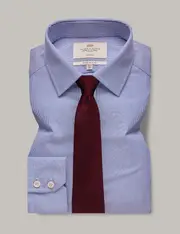 Hawes & Curtis Non-Iron Blue & White Stripe Extra Slim Shirt Blue/White