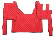 Red Eco Leather Floor Mats + Engine Cover for Ford F-Max 2018+ trucks RightHD