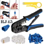 RJ45 Crimp Tool RJ11 Cat5 Modular Data Plug+30x Covers+ Nylon cable tie Stripper