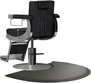 Salon Floor Mat 35.8"x27.9" Barber Shop Chair Mat Anti-Fatigue Floor Mat - Black Semi Circle Salon mats for Hair Stylist - 1/2" Thick Office Comfort Floor Mat