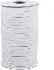 White Elastic Band for Sewing 200 Yards 1/4 Inch Elastic Cord Elastic Rope He