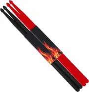 2 Pairs 5A Nylon Drumsticks for Kids Light Durable Plastic Drum Sticks Set with