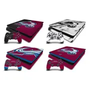 OFFICIAL NHL COLORADO AVALANCHE VINYL SKIN FOR PS4 SLIM CONSOLE & CONTROLLER