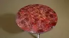 Luxury Red Agate Stone Coffee Table – Natural Crystal Top Unique Home Décor