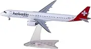 Replica Pre-Build Aircraf Metal 1:200 Scale for Helvetic 572286 ERJ-195-E2 HB-AZI Aircraft Model Miniatures Souvenir Collectors Edition Collection Gift Display