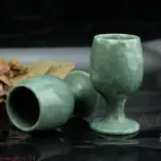 2pcs Jade Teacup Wine Glass Goblet Hand Carved Genuine Natural Jades Stone Cups