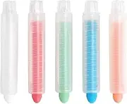 Chalk Pens for Blackboard, Washable, Dustless Chalk, Washable Chalk, Coloured Chalk Pens, Dust-free Chalk with Adjustable Chalk Holder, for School, Office, Home, Craft, Drawing, Pack of 5